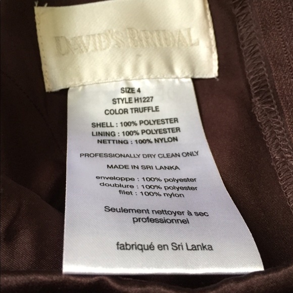 David’s Bridal Truffle Flower Girl’s Dress Size 4 - Picture 8 of 13